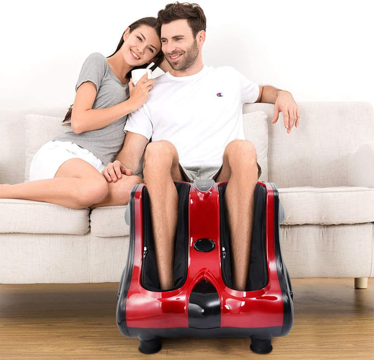 Shiatsu Foot And Calf Massager - Heating Vibration Air Pressure Massage Machine - Gear Elevation
