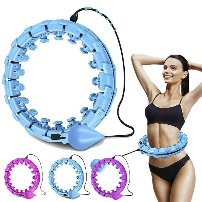 Smart Hoop Weighted Fit for Adults Weight Loss - 2 in 1 Fitness Massage - Gear Elevation