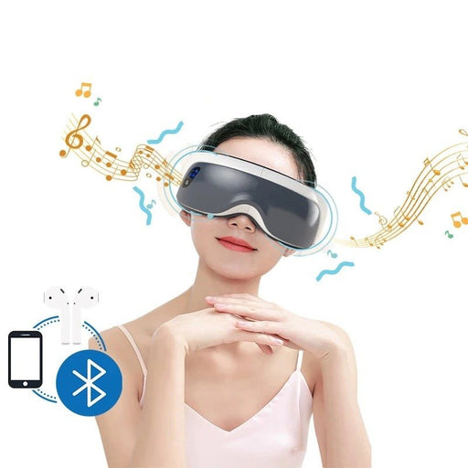 Smart Massager Eyes Glasses - Rechargeable Bluetooth Music Heated Eye Mask Massager - Gear Elevation