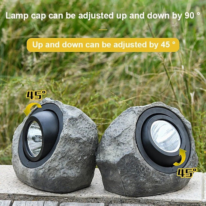 Solar Powered Light Simulation Stone Lamp - Waterproof Solar Powered Rock Light, Landscaping Spotlights - Gear Elevation