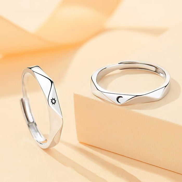 Sun and Moon Couple Rings - Couple Rings Set Promise Wedding Bands Men Women Jewelry - Gear Elevation