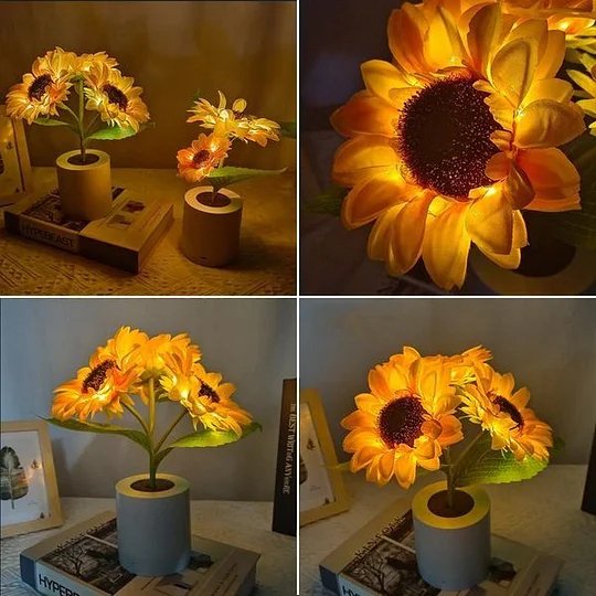 Sunflower Lamp - Artificial Sunflower in Pot with LED Lights for Valentine's Day, Mother's Day and Birthday Gifts - Gear Elevation