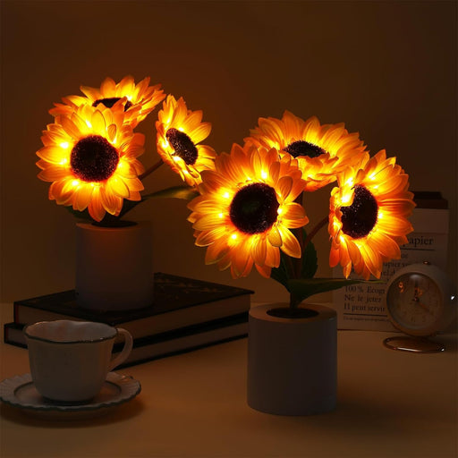 Sunflower Lamp - Artificial Sunflower in Pot with LED Lights for Valentine's Day, Mother's Day and Birthday Gifts - Gear Elevation
