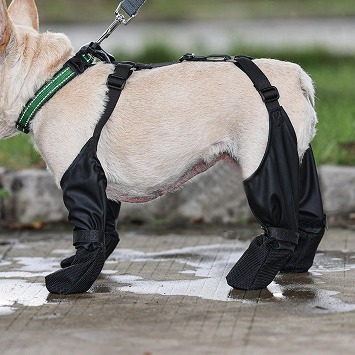 Suspender Dogs Boots - Waterproof Dog Shoes Adjustable Dog Boots Non Slip Breathable - Gear Elevation