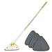 Telescopic Triangle Mop - 360° Rotatable Adjustable Cleaning Mop Extendable with Long Handle Hand - Gear Elevation