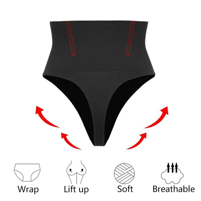 Tummy Control Thong - High Waist Tummy Control Panties Women Thong Panty Shaper - Gear Elevation