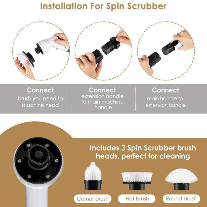 TurboClean™ Electric Spin Mop & Scrubber Set - Gear Elevation