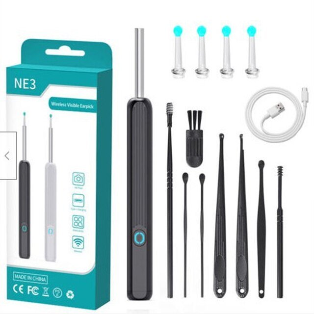 Wireless Earwax Remover Otoscope Tool - Ear Wax Removal Tool with Camera Ear Endoscope 1080P Kit for iPhone iPad Android - Gear Elevation