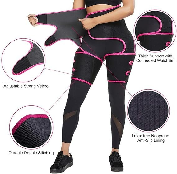Women Sweat Slim Trimmer Thigh Double Strap Butt Lifter - Butt & Thigh Thermal Sculpting Belt - Gear Elevation