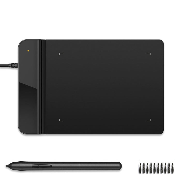 Tablette graphique numérique 4x3 pouces Mini tablette pour dessin peinture avec stylet sans pile 